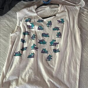Graphic Sleeveless Top Doggy Style